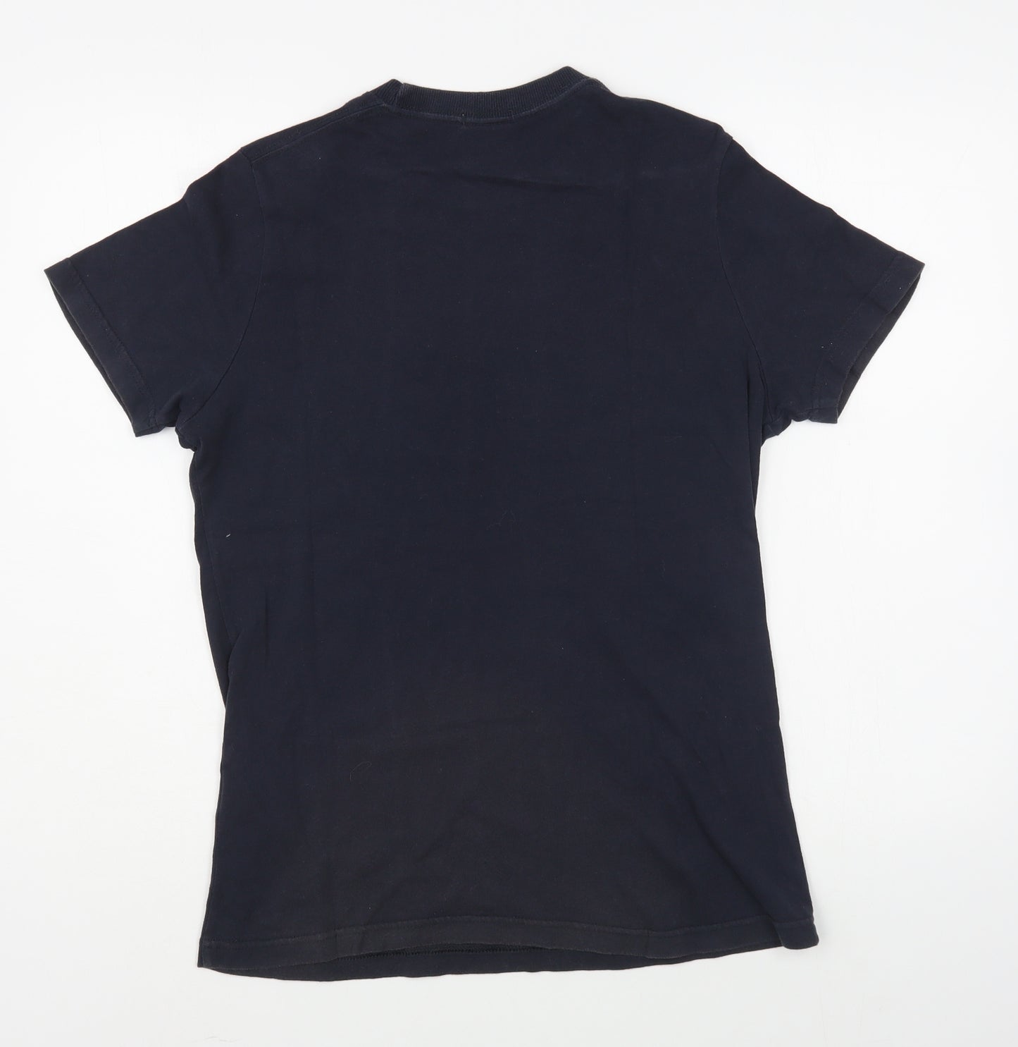 Abercrombie Boys Blue  100% Cotton Basic T-Shirt Size 14-15 Years Round Neck Pullover