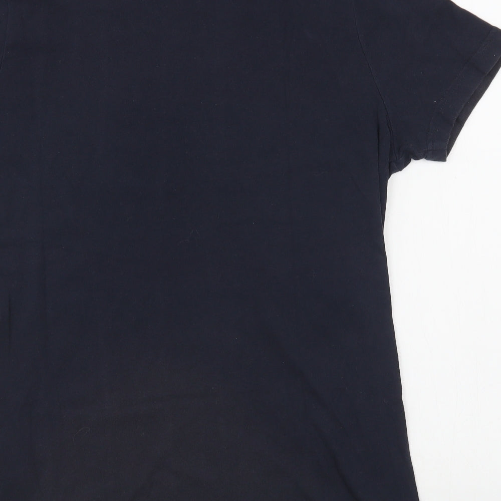 Abercrombie Boys Blue  100% Cotton Basic T-Shirt Size 14-15 Years Round Neck Pullover
