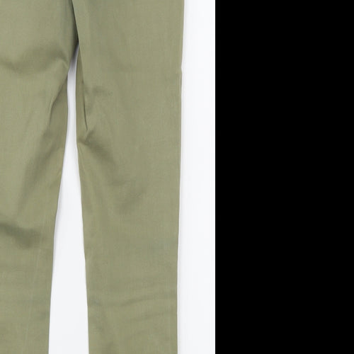 New Look Womens Green  Cotton Straight Jeans Size 14 L27 in Regular Zip