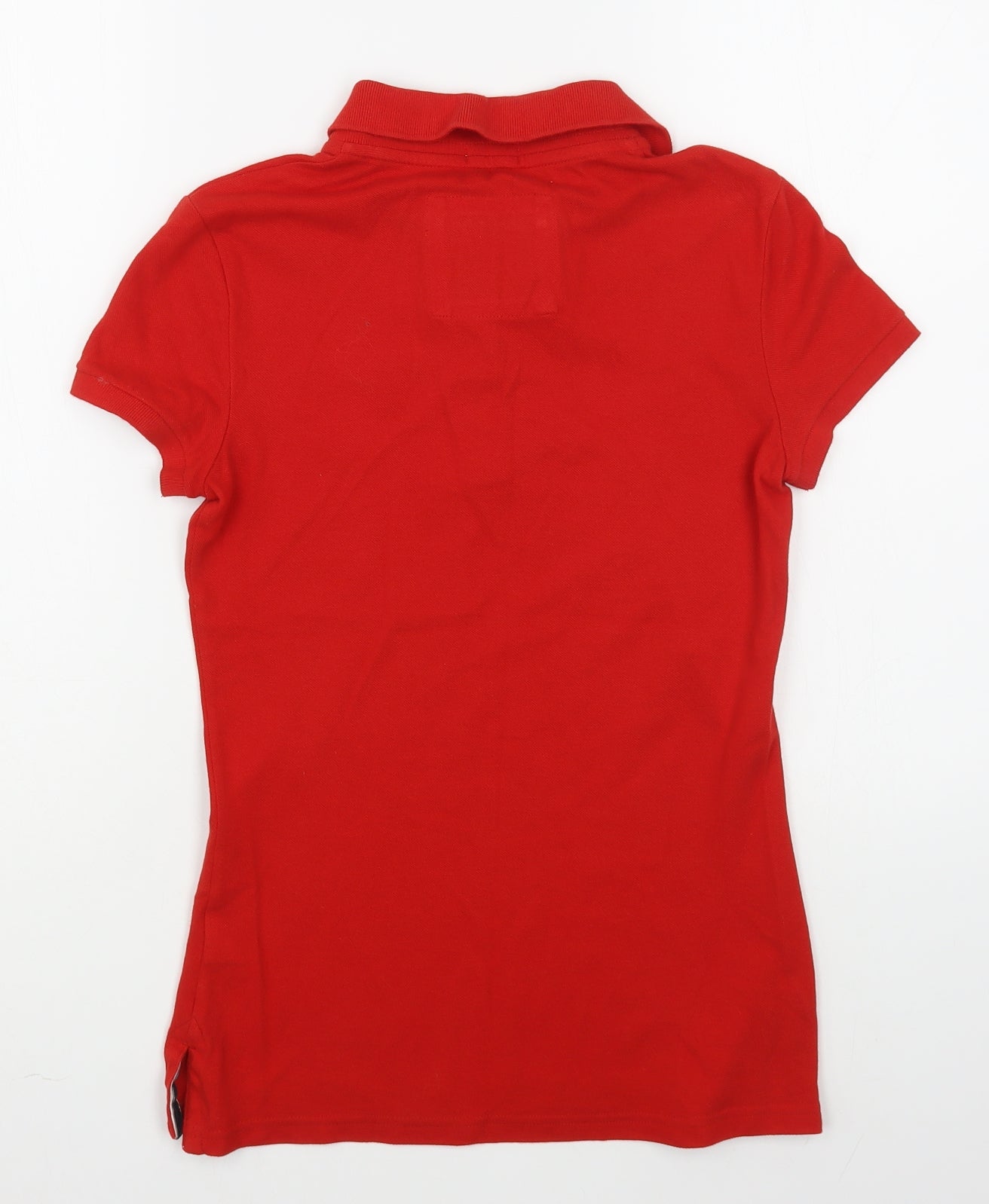 Abercrombie & Fitch Womens Red  Cotton Basic Polo Size S Collared