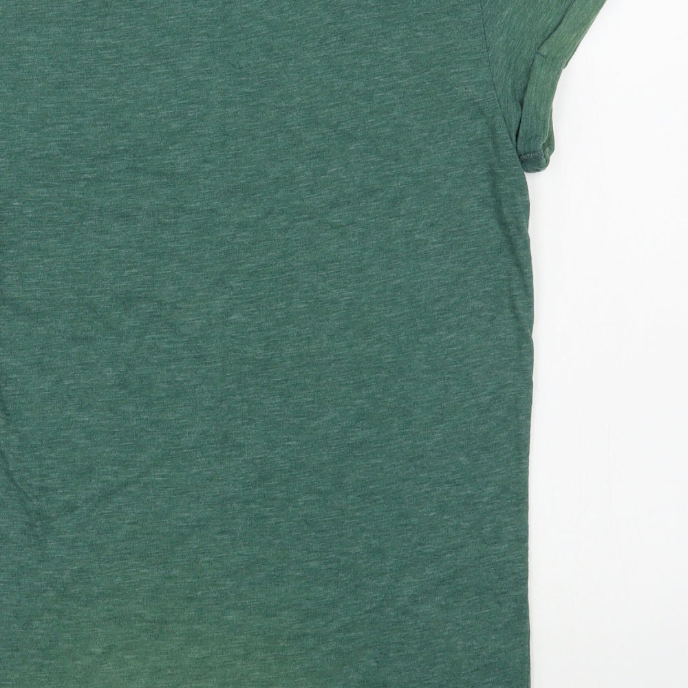 Superdry Mens Green  Cotton  T-Shirt Size S Round Neck