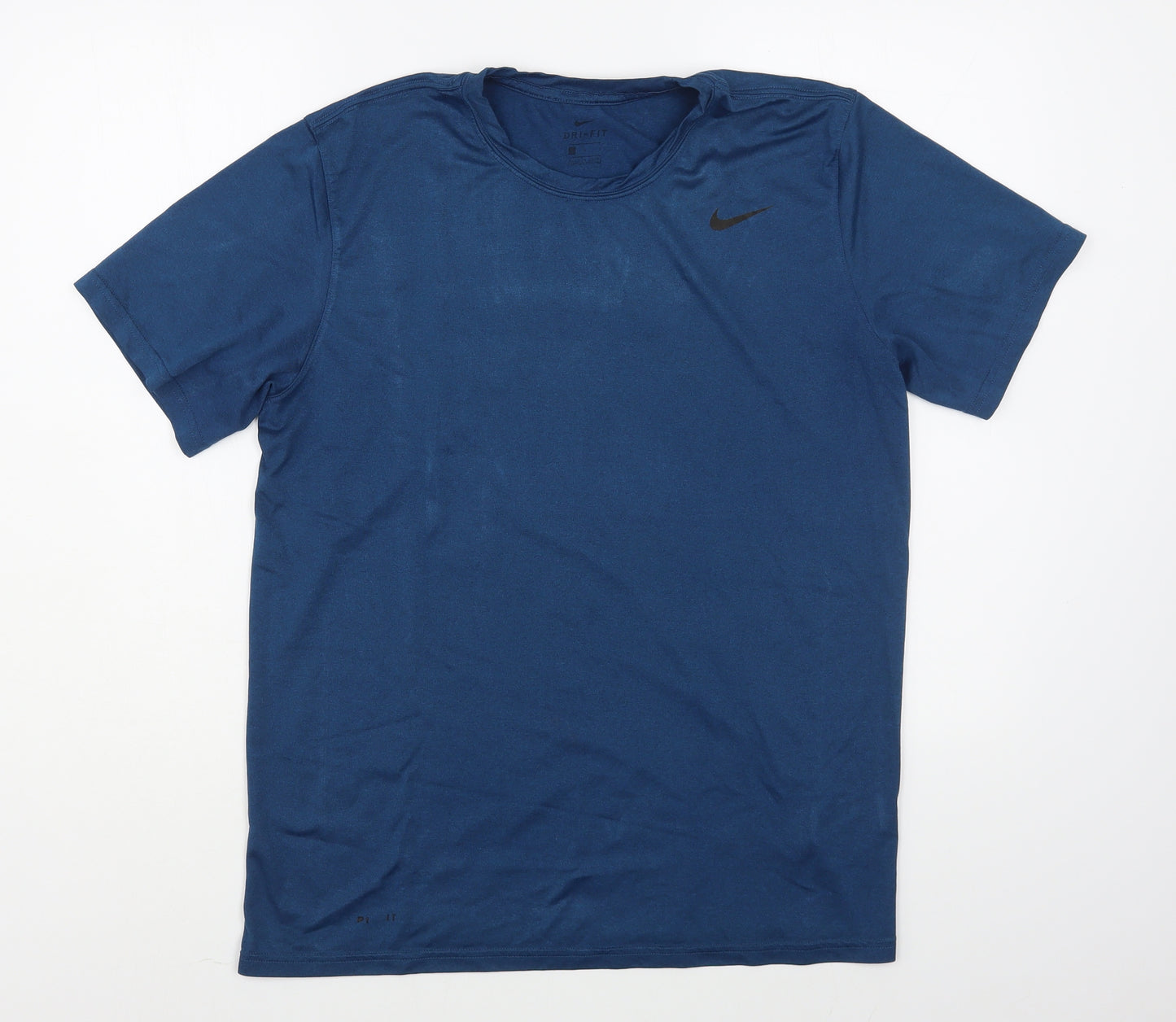 Nike  Mens Blue  Polyester  T-Shirt Size L Round Neck
