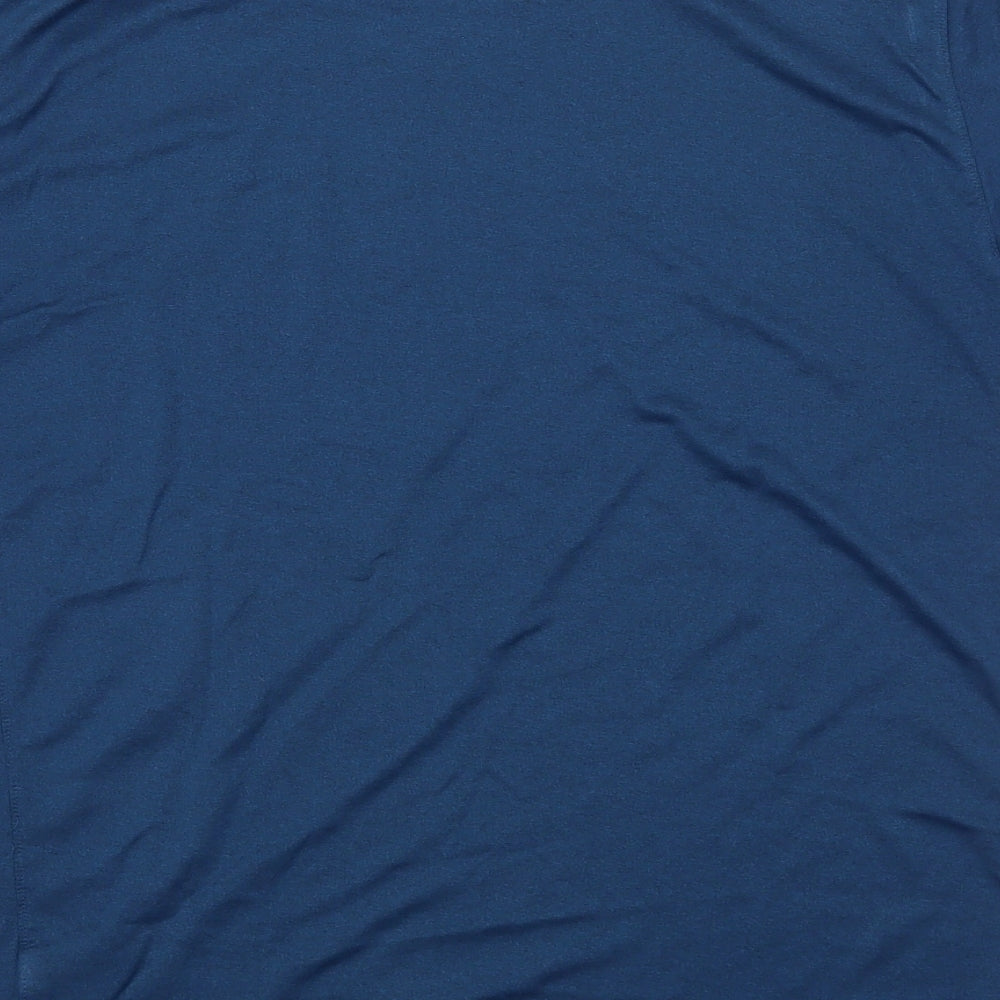 Nike  Mens Blue  Polyester  T-Shirt Size L Round Neck