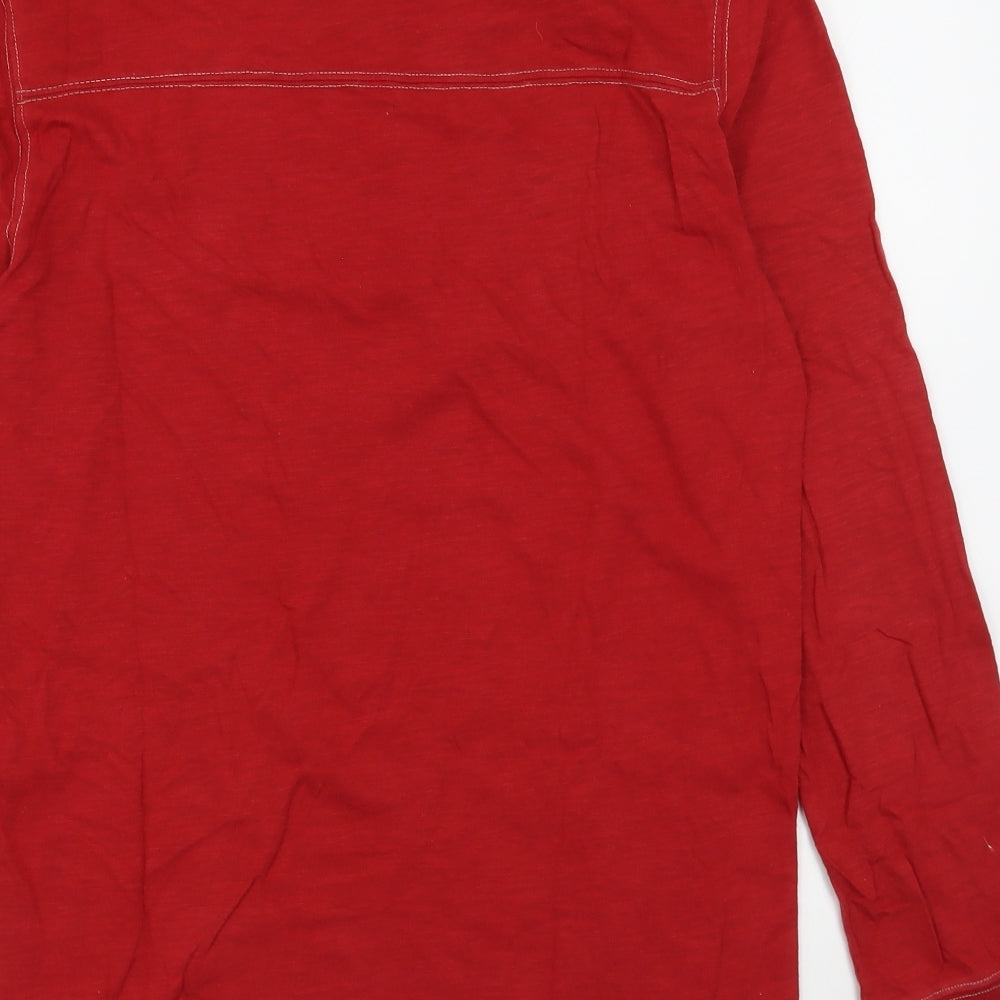 American Eagle Mens Red  Cotton  T-Shirt Size S Round Neck