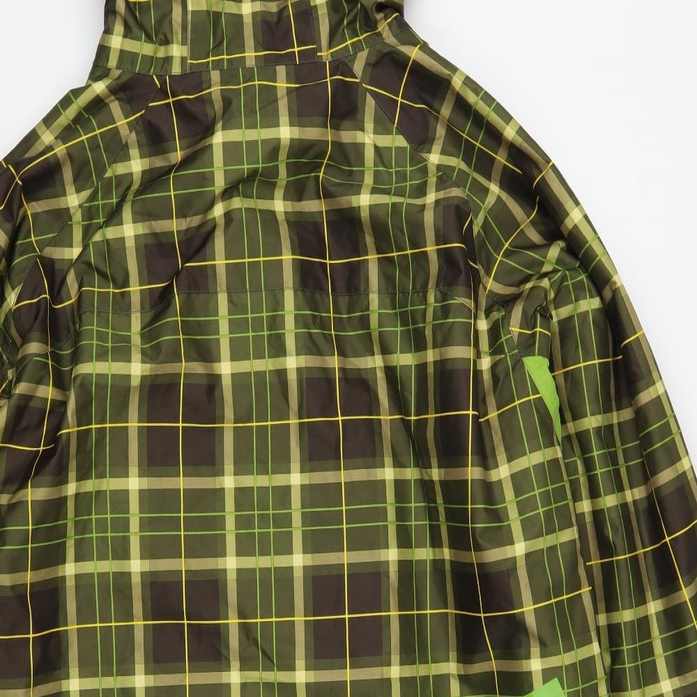 DC Mens Green Plaid  Rain Coat Coat Size XL  Zip - Ski Coat