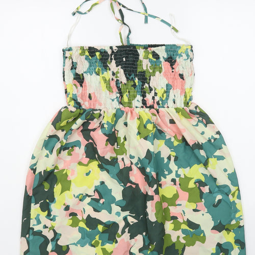 Primark Womens Multicoloured Camouflage Polyester A-Line  Size M  Halter Pullover