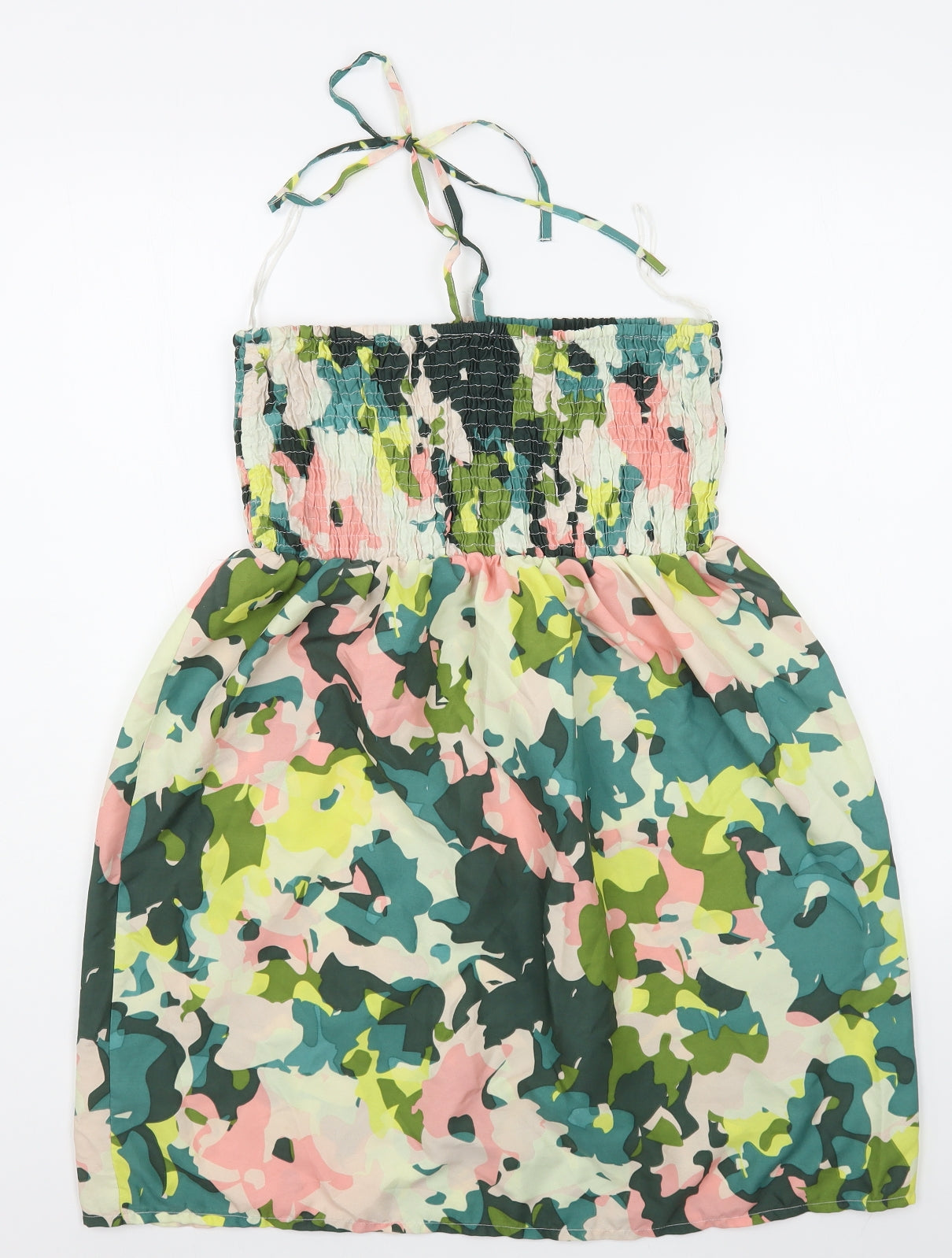 Primark Womens Multicoloured Camouflage Polyester A-Line  Size M  Halter Pullover