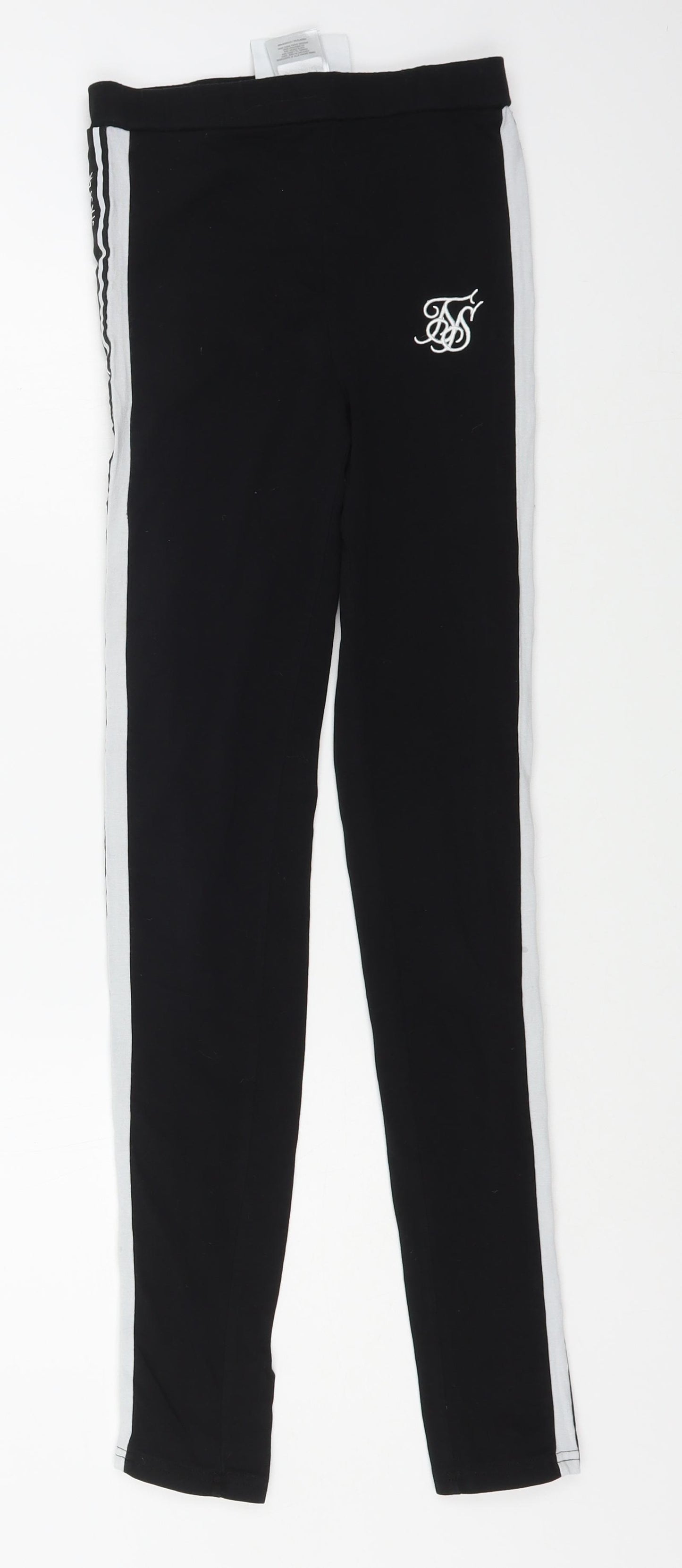 Sik Silk Womens Black  Cotton Jogger Leggings Size 6 L30 in