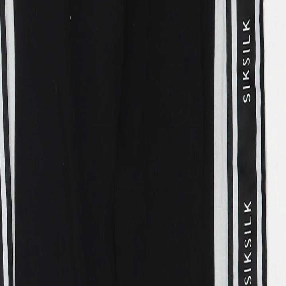 Sik Silk Womens Black  Cotton Jogger Leggings Size 6 L30 in