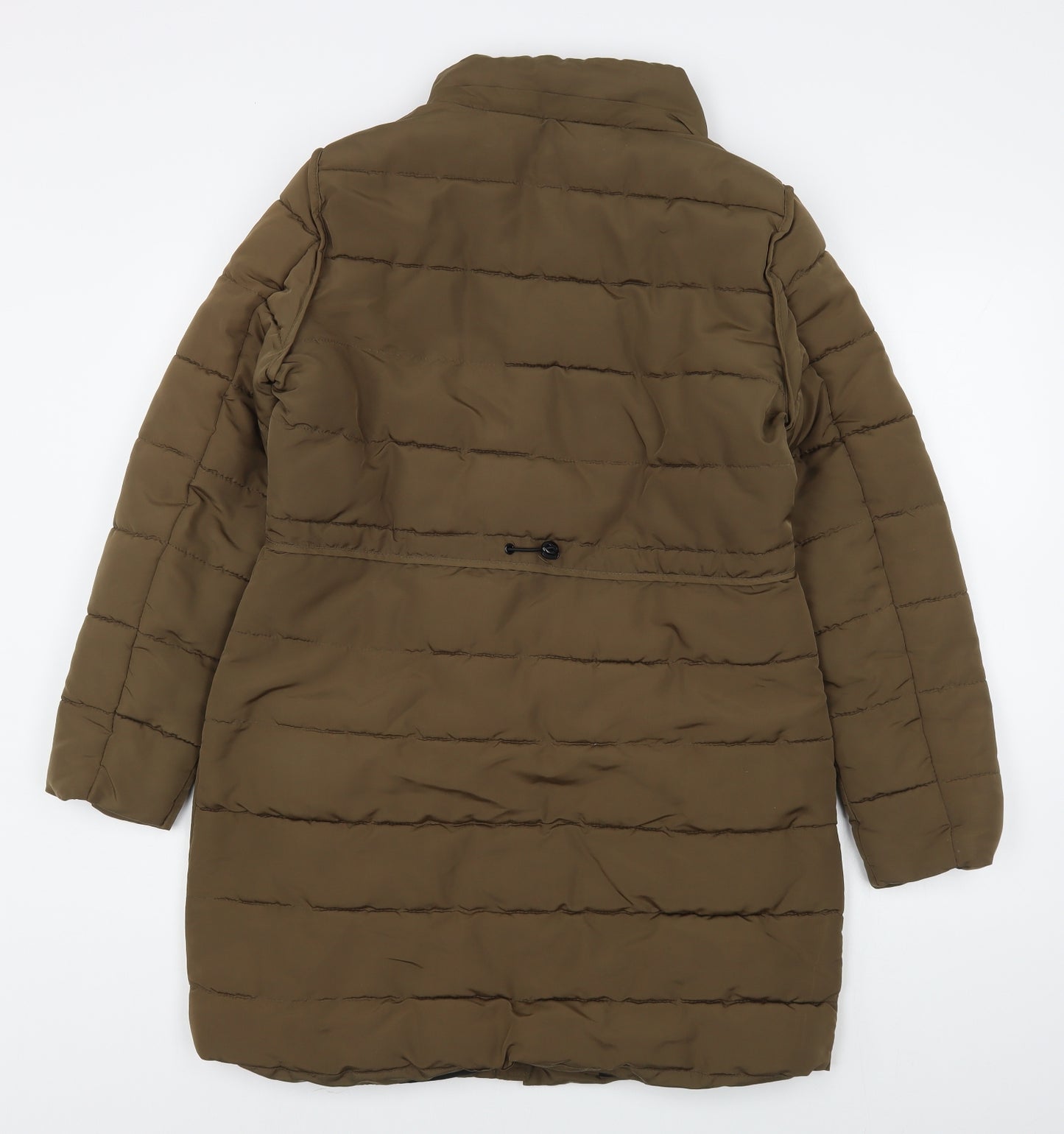 New Look Womens Brown   Quilted Coat Size 12  Zip