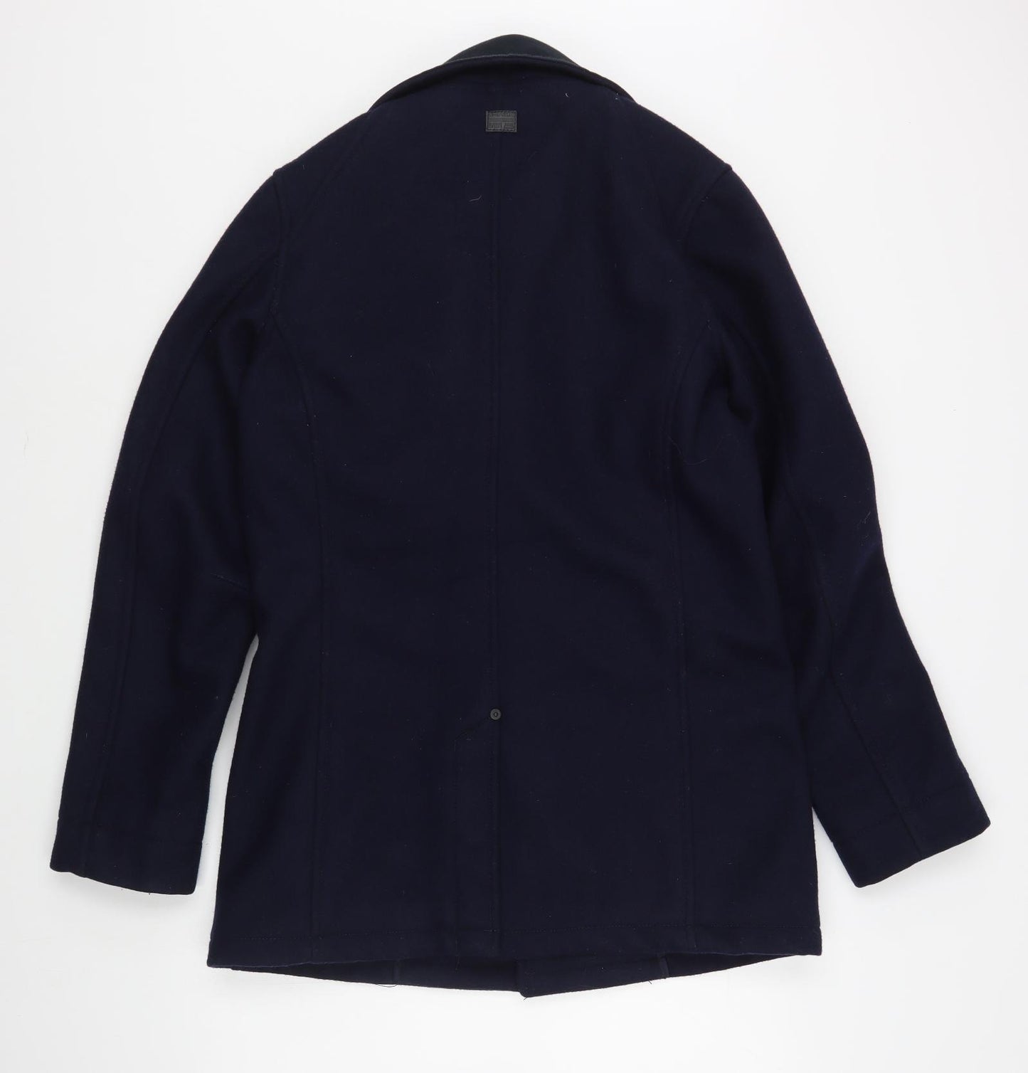 G-Star Mens Blue   Pea Coat Coat Size M  Zip