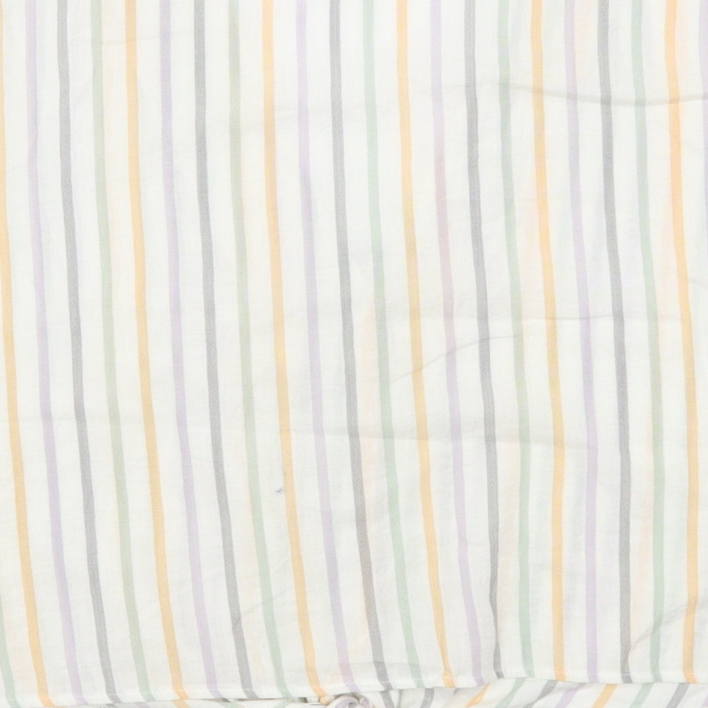 New Look Womens Multicoloured Striped Polyester Basic Blouse Size 16 V-Neck