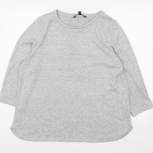 Bonmarché Womens Grey  Polyester Pullover Sweatshirt Size 16  Pullover