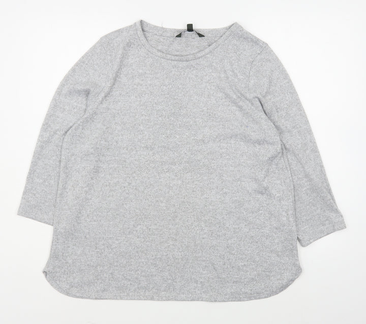 Bonmarché Womens Grey Polyester Pullover Sweatshirt Size 16 Pullover
