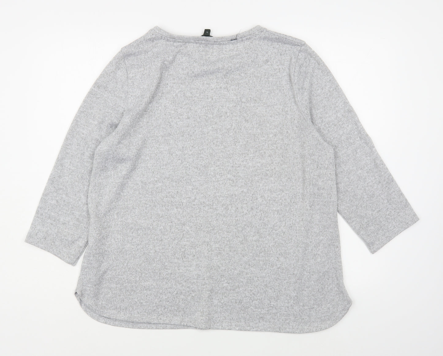 Bonmarché Womens Grey  Polyester Pullover Sweatshirt Size 16  Pullover