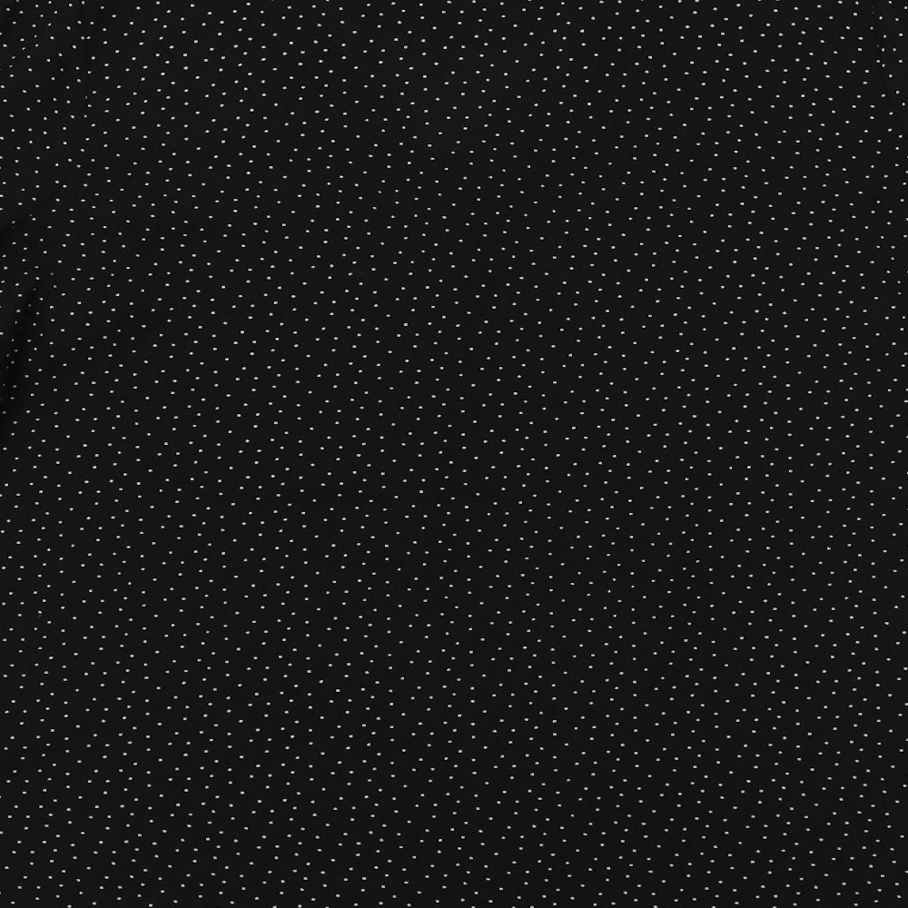 NEXT Womens Black Polka Dot Polyester Basic Blouse Size 18 V-Neck