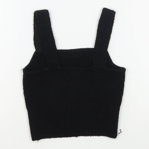 H&M Womens Black  Polyester Basic Tank Size XS Square Neck