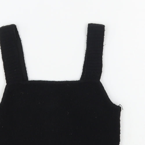 H&M Womens Black  Polyester Basic Tank Size XS Square Neck