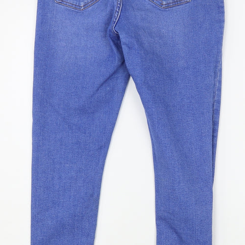 Denim & Co Womens Blue  Cotton Skinny Jeans Size 14 L27 in Regular Zip