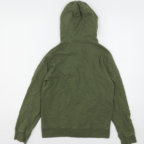 Urban Outlaws Boys Green  Cotton Full Zip Hoodie Size 11-12 Years
