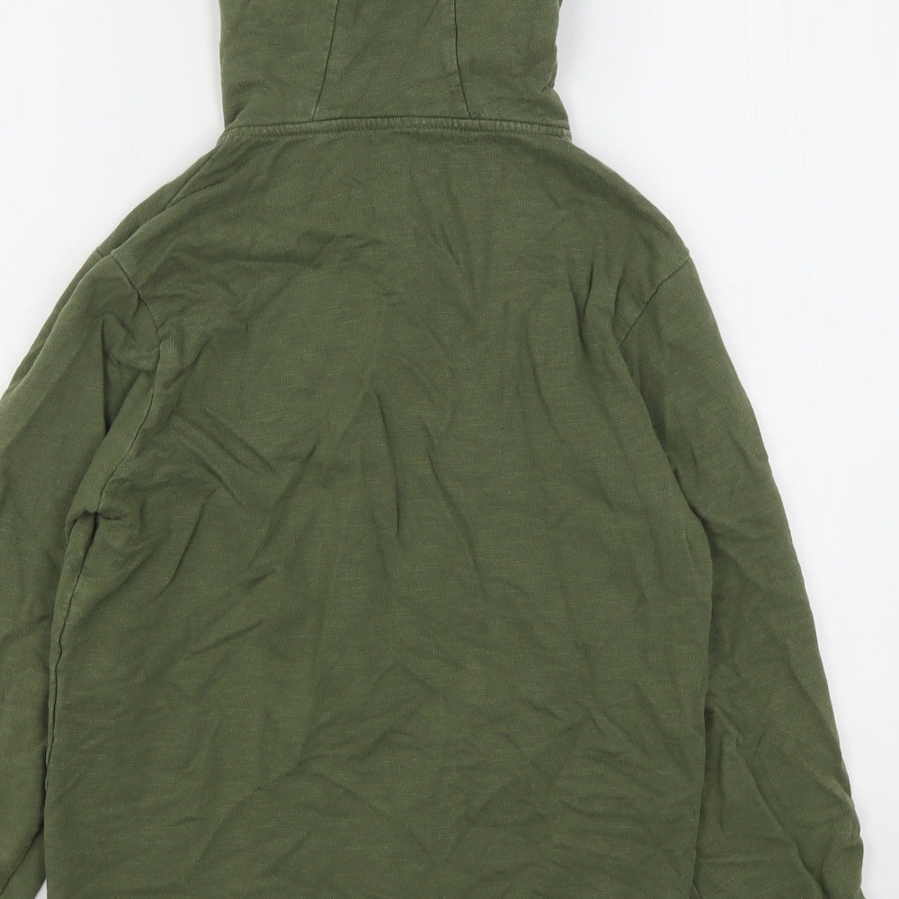 Urban Outlaws Boys Green  Cotton Full Zip Hoodie Size 11-12 Years