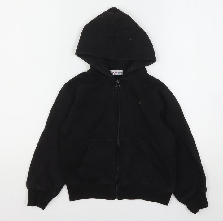 A2Z  Boys Black  Polyester Full Zip Hoodie Size 7-8 Years
