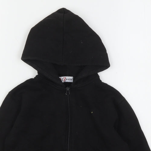 A2Z  Boys Black  Polyester Full Zip Hoodie Size 7-8 Years