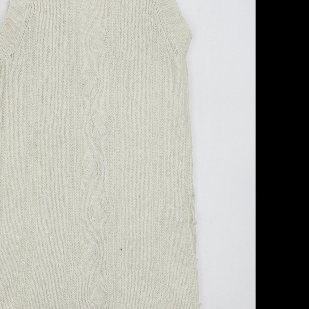 Atmosphere Womens Ivory V-Neck  Acrylic Cardigan Jumper Size 8