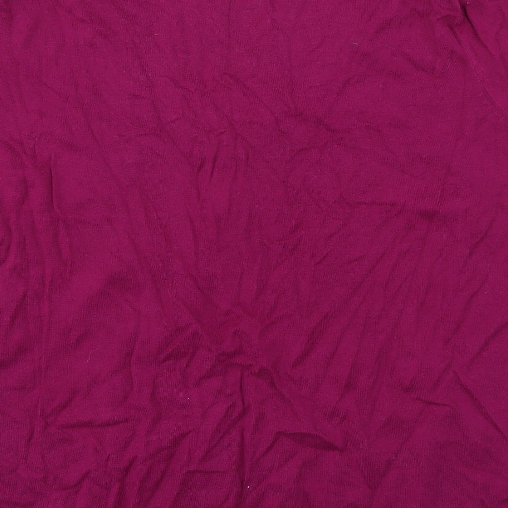 Inspire Womens Purple Scoop Neck  Cotton Pullover Jumper Size 26