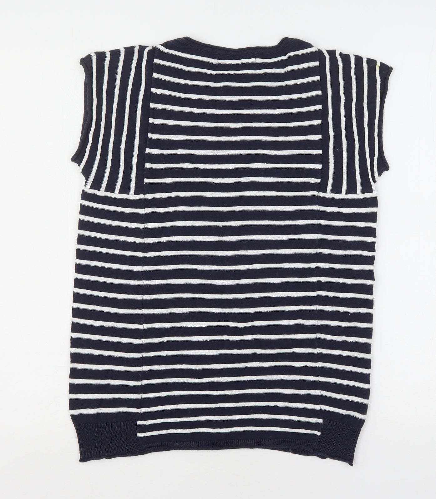 NEXT Womens Multicoloured Round Neck Striped Cotton Pullover Jumper Size 8