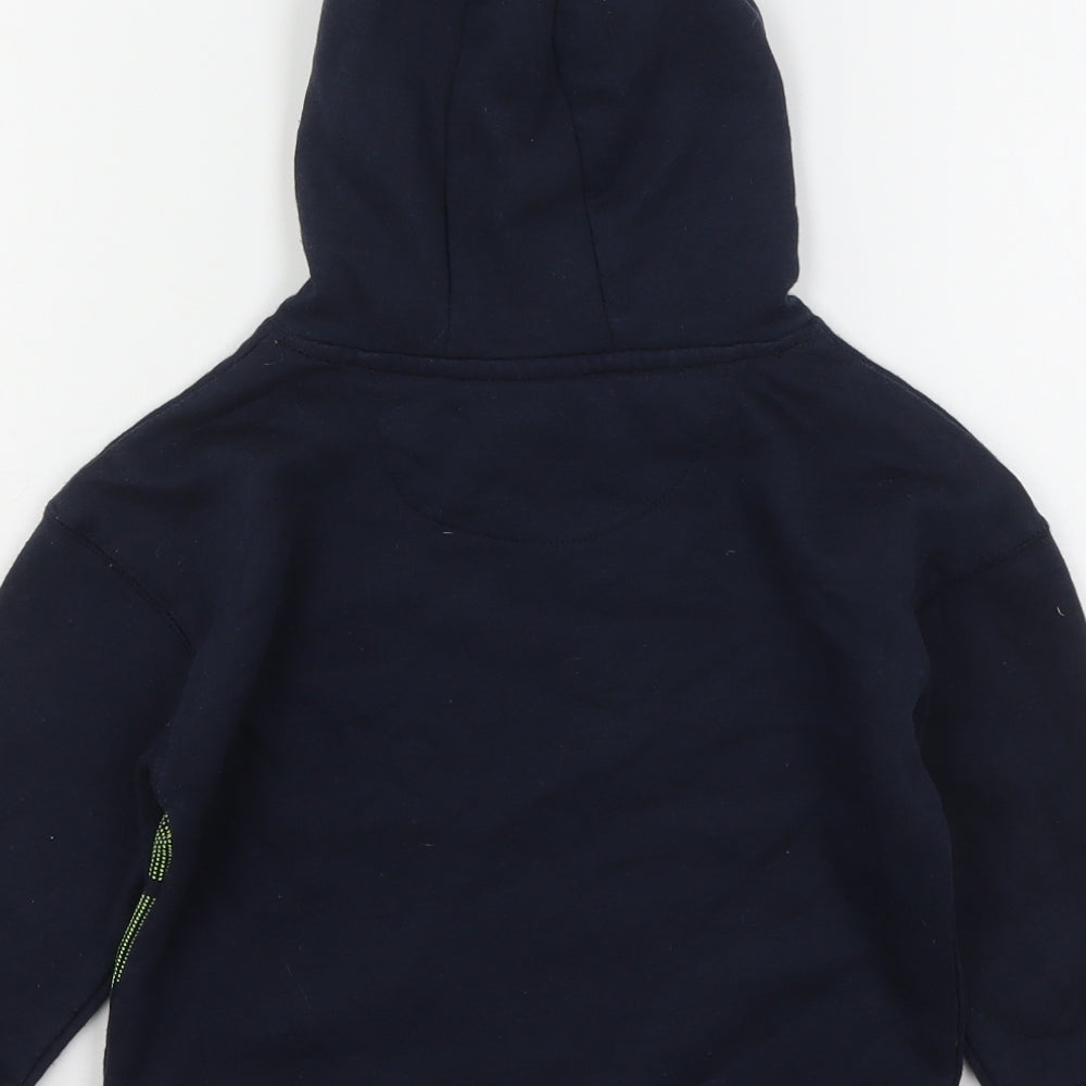 Primark Boys Blue  Cotton Pullover Hoodie Size 3-4 Years   - Dinosaur