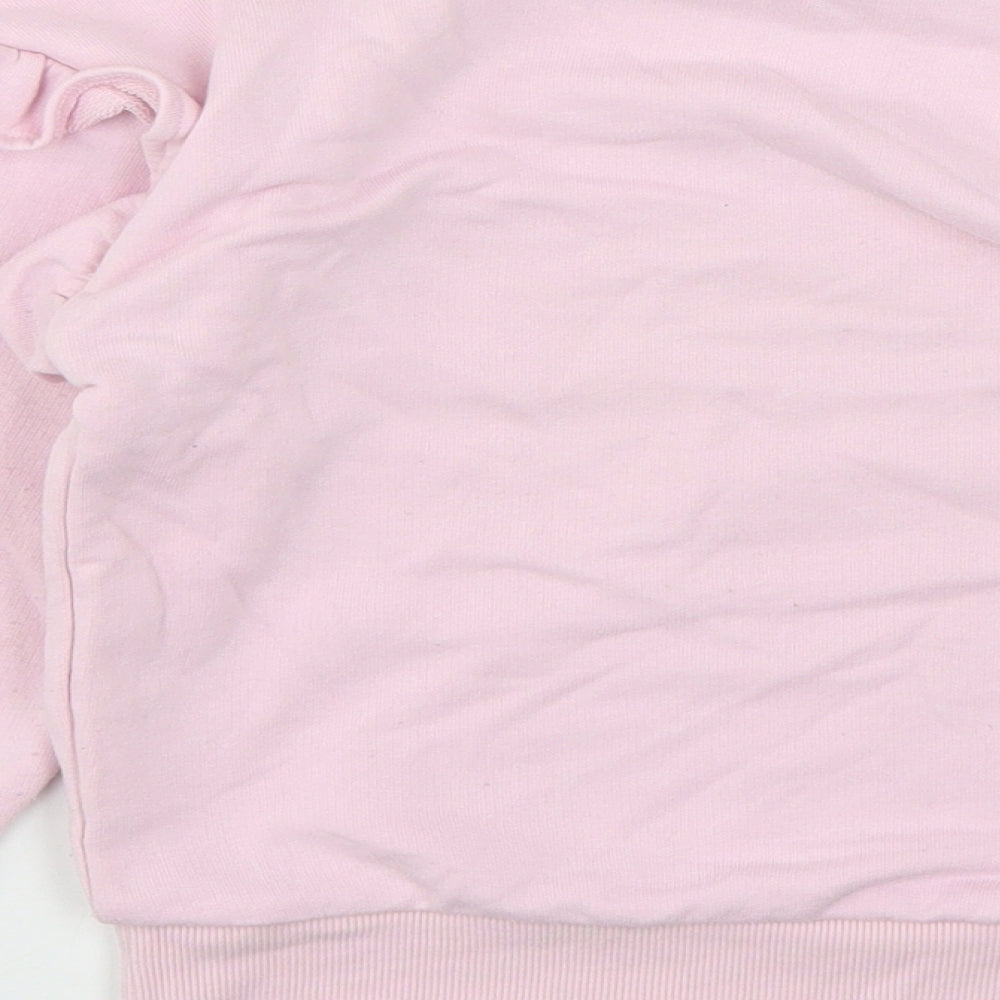 Primark Girls Pink Geometric Cotton Pullover Sweatshirt Size 6-7 Years   - Unicorn