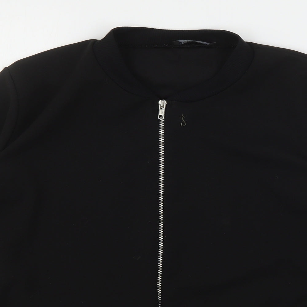 Select Womens Black   Bomber Jacket Jacket Size 16
