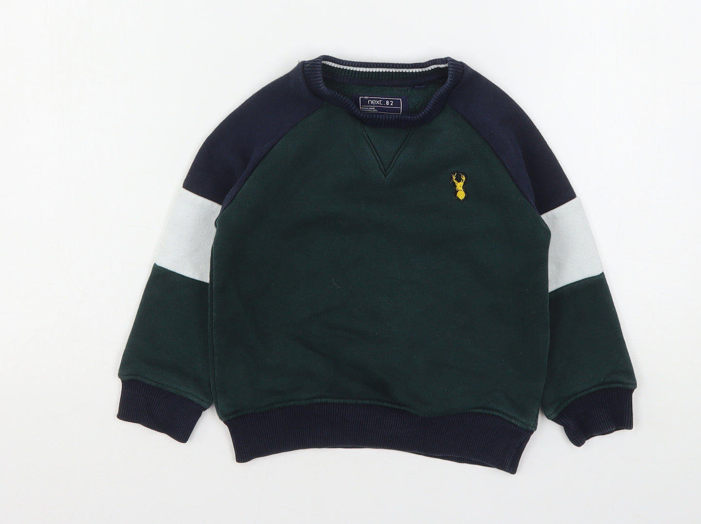 NEXT Boys Multicoloured Colourblock Cotton Pullover Sweatshirt Size 3 Years