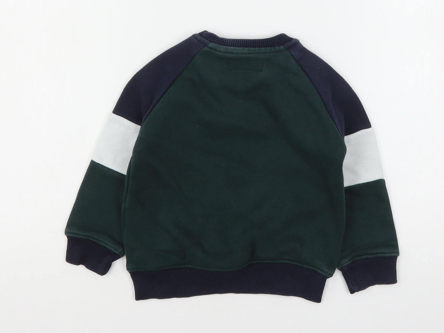 NEXT Boys Multicoloured Colourblock Cotton Pullover Sweatshirt Size 3 Years