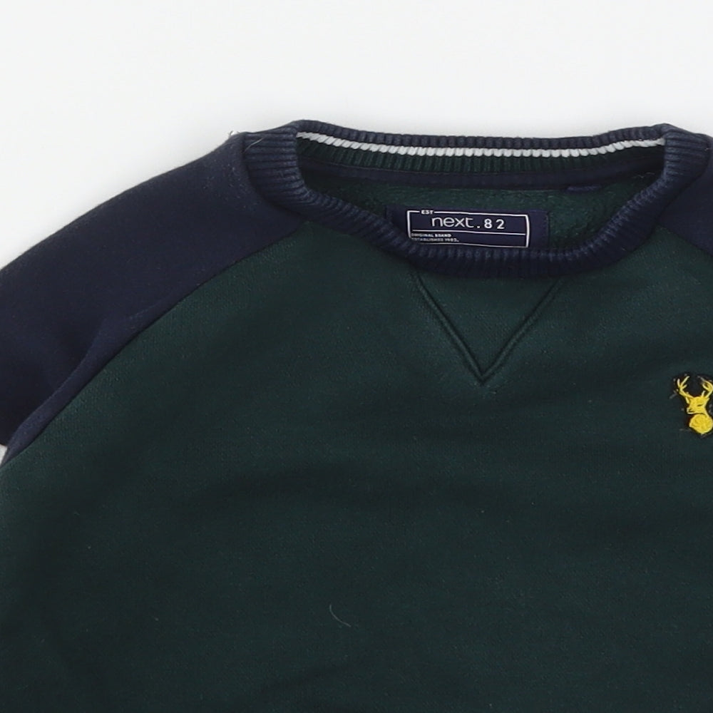 NEXT Boys Multicoloured Colourblock Cotton Pullover Sweatshirt Size 3 Years