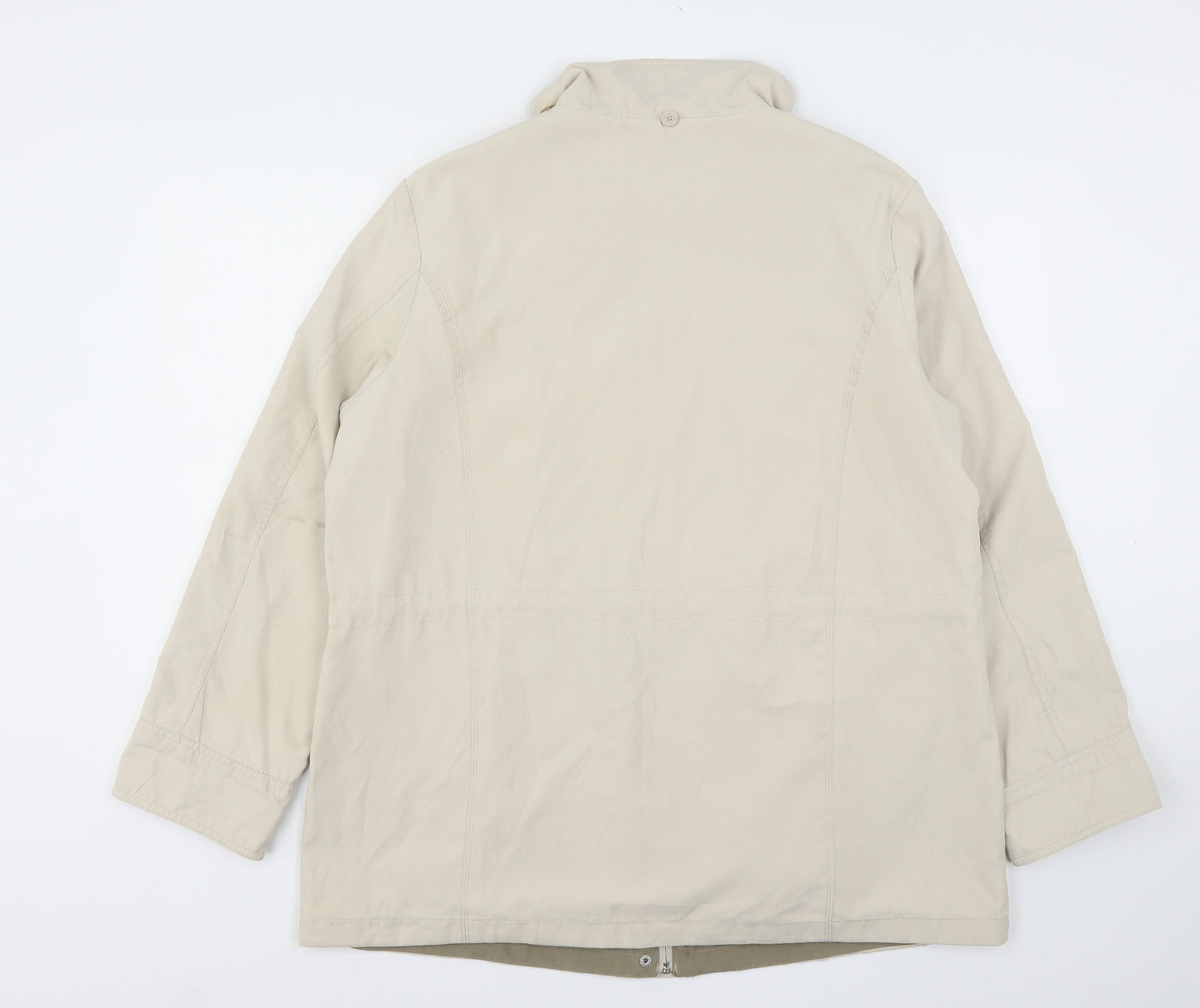 Debenhams Womens Beige   Overcoat Coat Size 18  Zip
