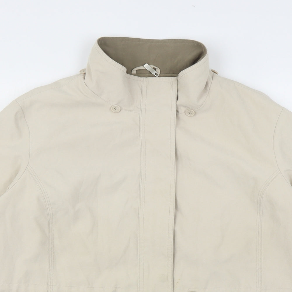 Debenhams Womens Beige   Overcoat Coat Size 18  Zip