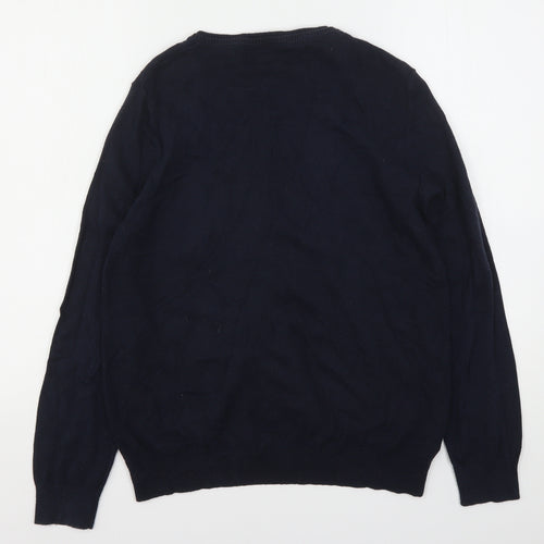 NEXT Womens Blue Round Neck  Cotton Cardigan Jumper Size 14
