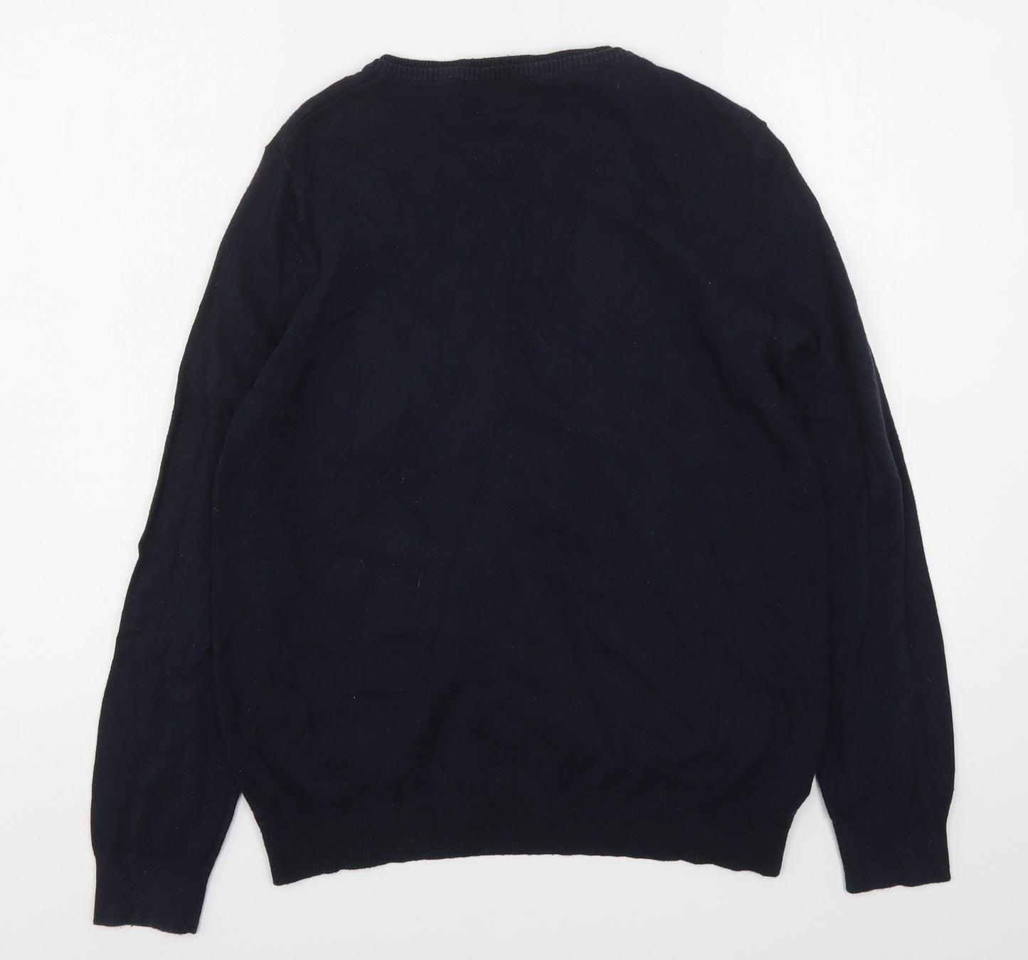 NEXT Womens Blue Round Neck  Cotton Cardigan Jumper Size 14