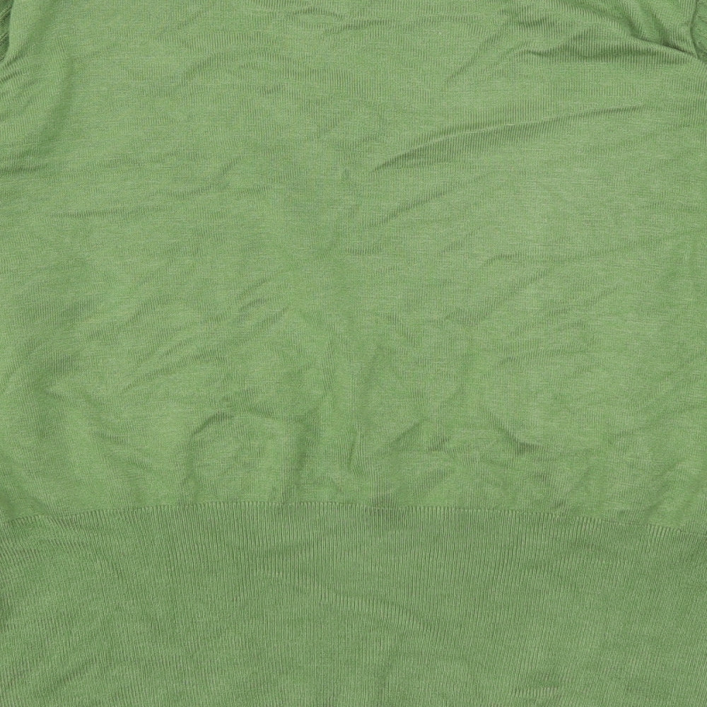 Marks and Spencer Womens Green Round Neck  Viscose Pullover Jumper Size 20