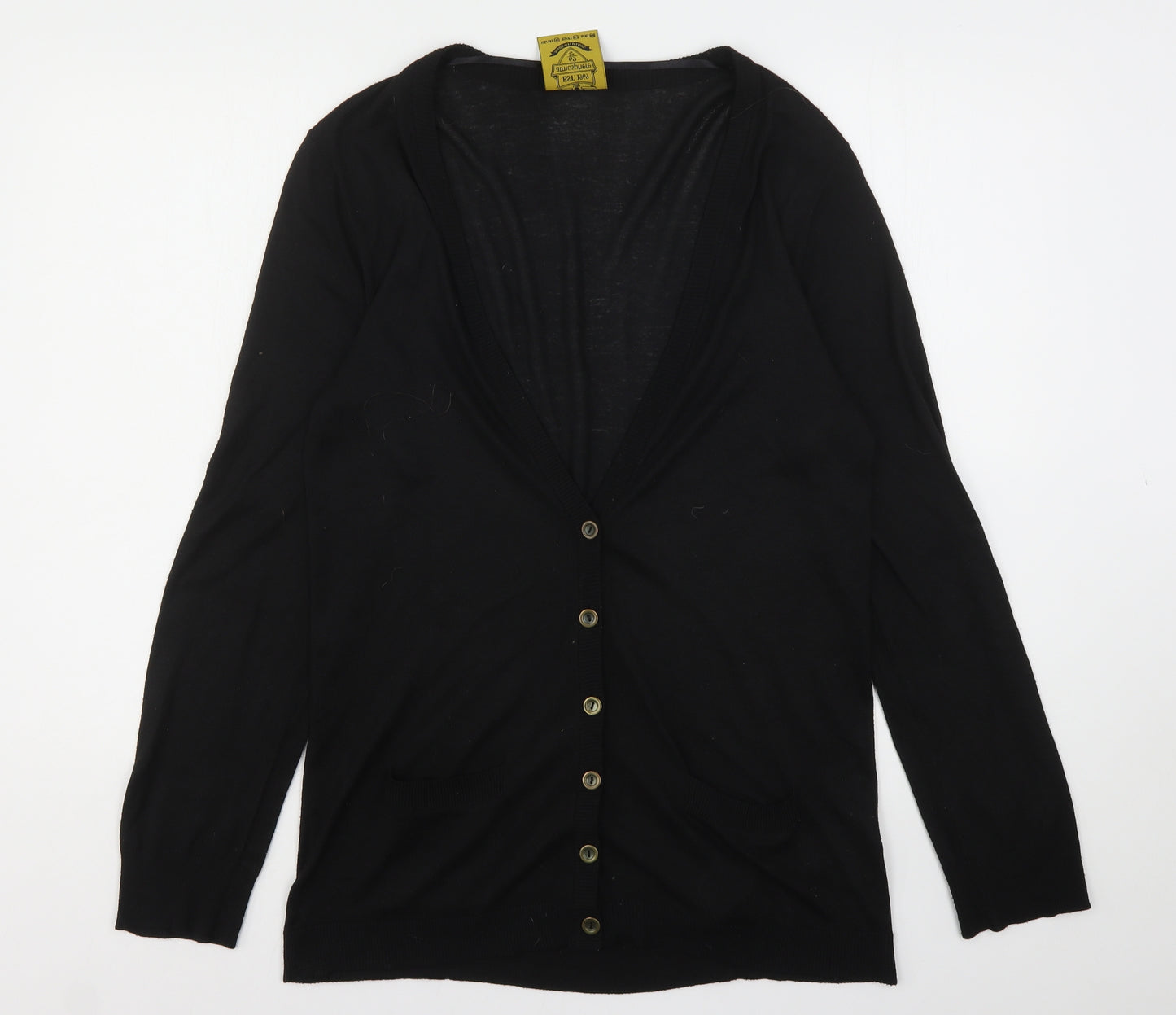 Atmosphere Womens Black V-Neck  Viscose Cardigan Jumper Size 14