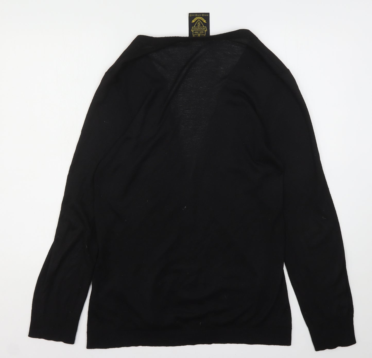 Atmosphere Womens Black V-Neck  Viscose Cardigan Jumper Size 14