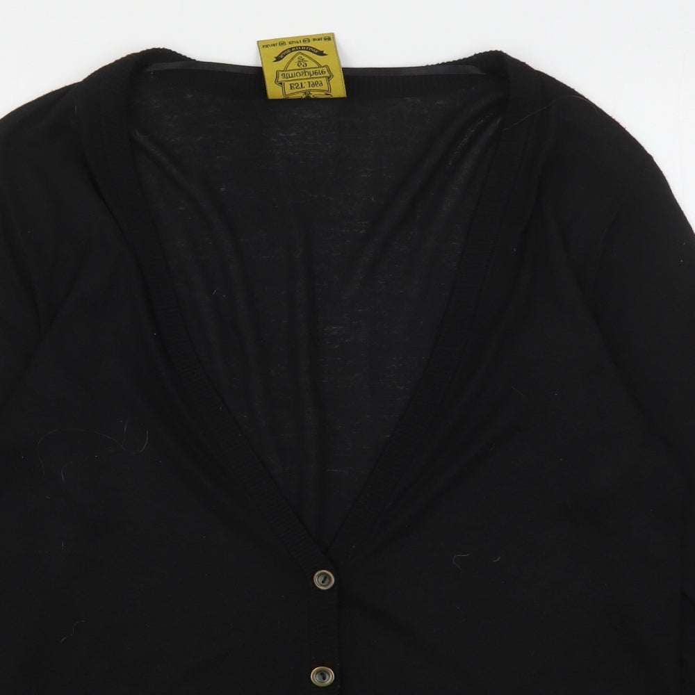 Atmosphere Womens Black V-Neck  Viscose Cardigan Jumper Size 14