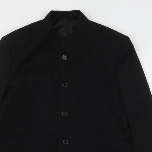 Taylor & Reece Mens Black  Polyester Jacket Suit Jacket