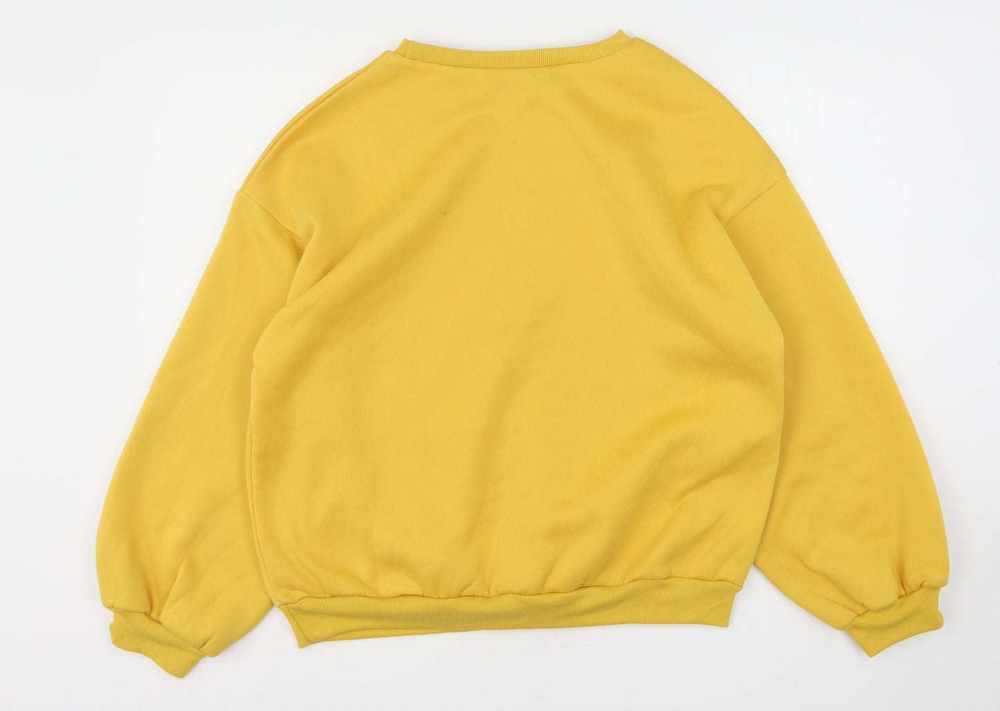 Shein  Womens Yellow  Polyester Pullover Sweatshirt Size L
