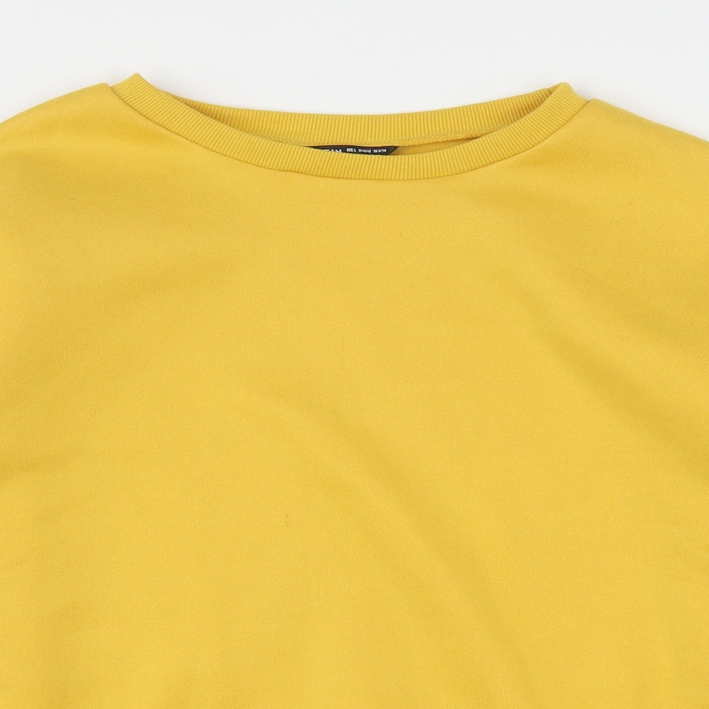 Shein  Womens Yellow  Polyester Pullover Sweatshirt Size L