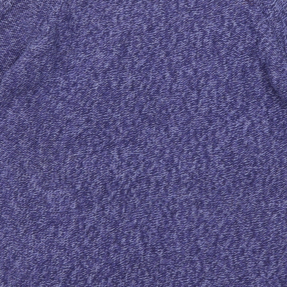 M&Co Womens Blue Round Neck  Cotton Cardigan Jumper Size XL
