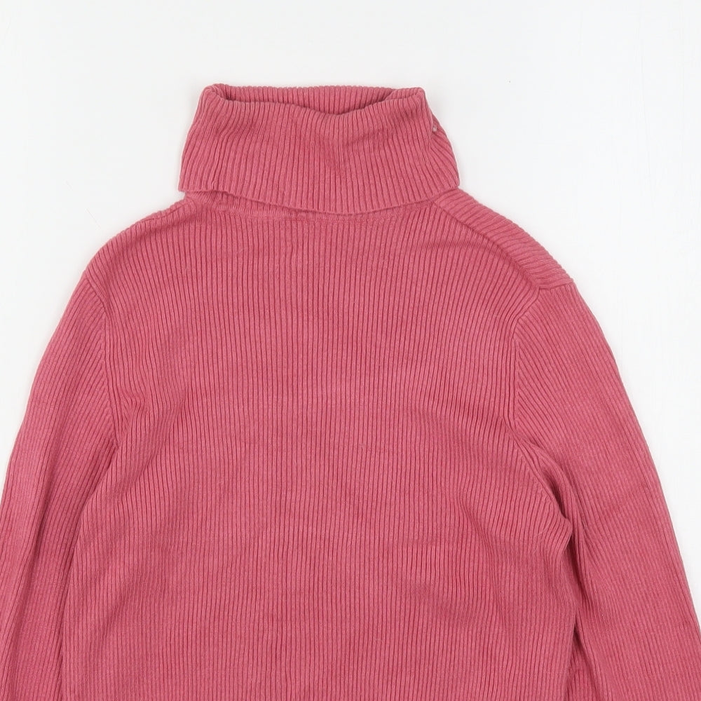 F&F Womens Pink Roll Neck  Viscose Pullover Jumper Size 16