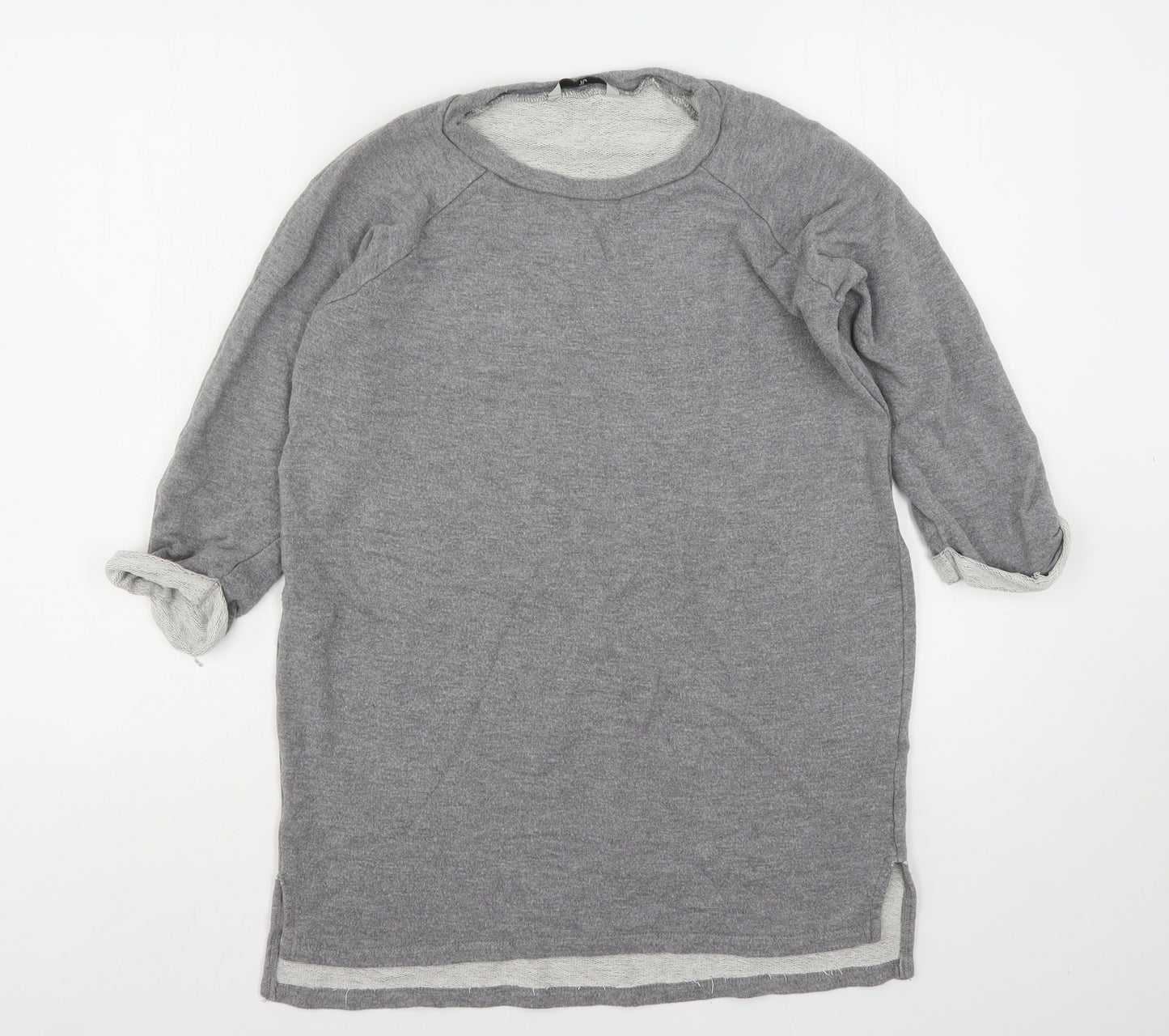 TU Womens Grey  Vinyl Pullover Sweatshirt Size 10